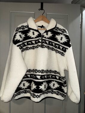 h&m oversize fleece sweatshirt